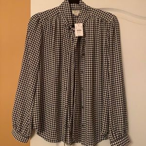 J Crew Tie Neck Blouse